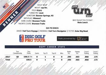 2017 Disc Golf Pro Tour #NNO Jeff Renner Back